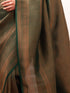 Sana Green Jaal Work Soft Silk Saree with Blouse Fabric